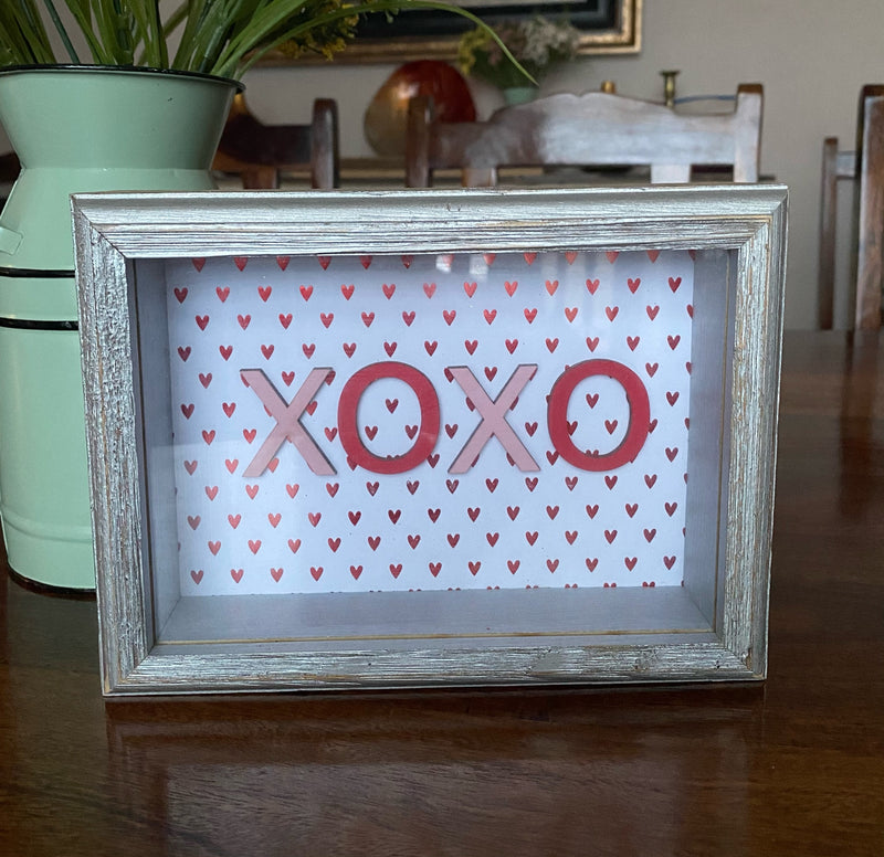 XOXO Valentine Shadow Box