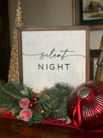 Silent Night/Holy Night Framed Wood Signs