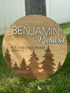 Pesonalized Forest Scene Name Sign