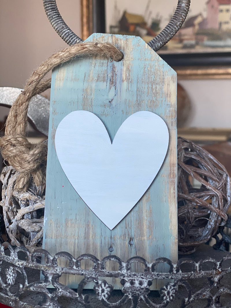 Pallet Wood Rustic Heart Tag