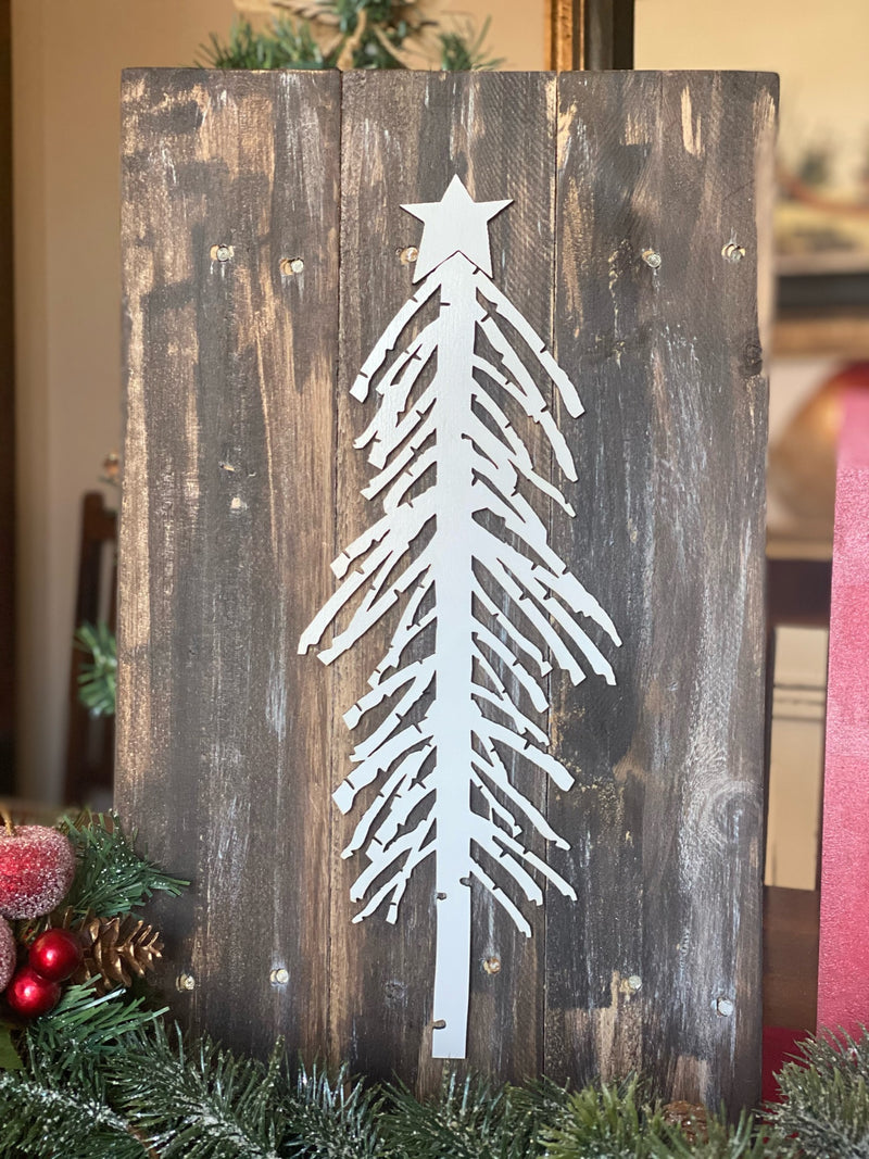 Rustic Pallet Cut Out Aspen Style Tree Wood Sign