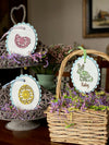 Scalloped Easter Egg Tiered Tray Basket Decor