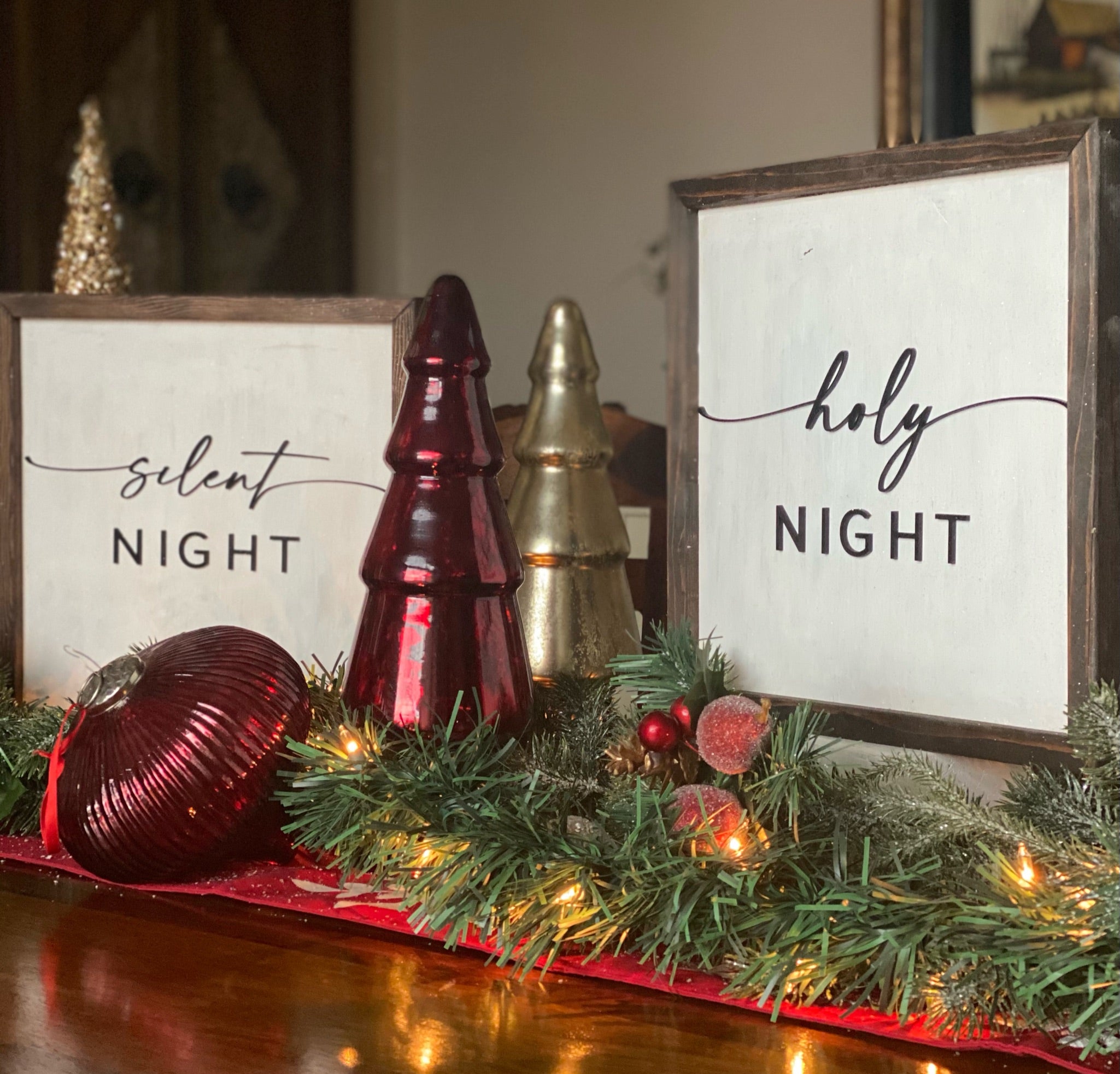 Oh Holy Night I 11x16 inch Wood Sign