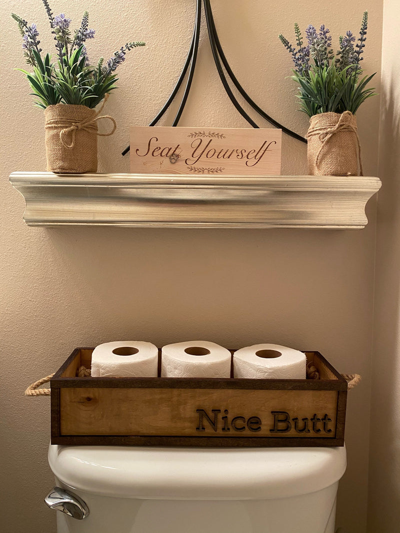 Nice Butt Toilet Paper Holder Bathroom Box Decor