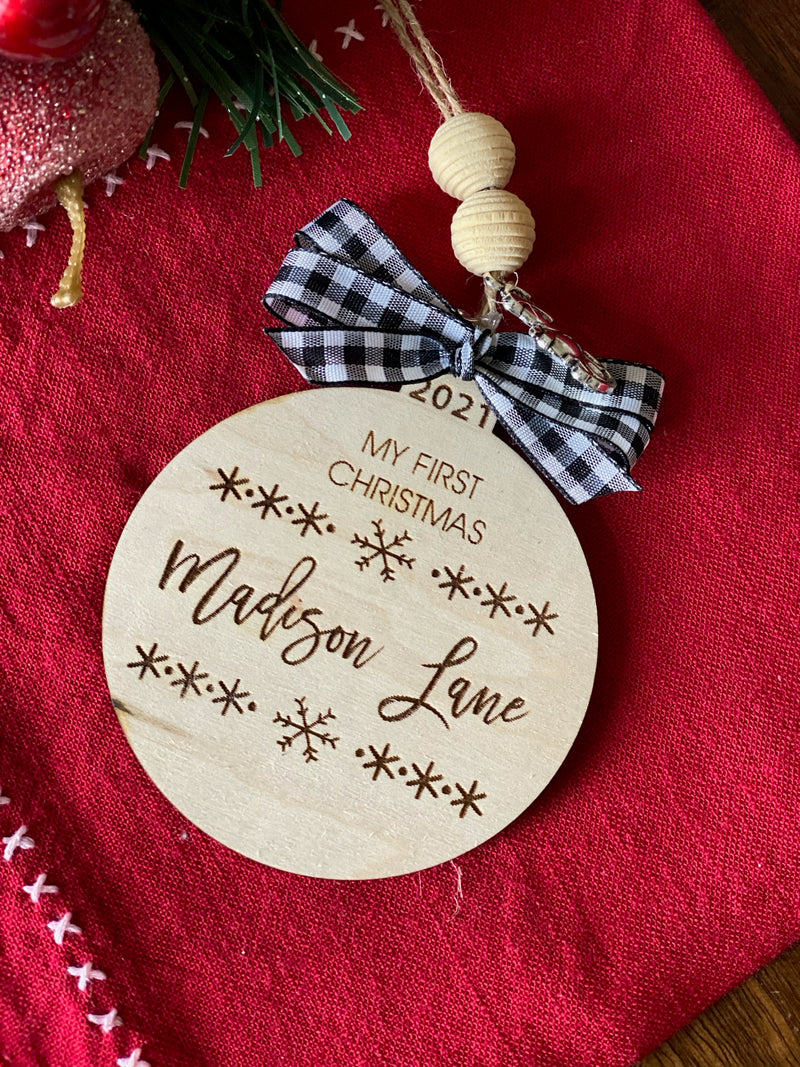 My First Christmas Personalized Name Ornament