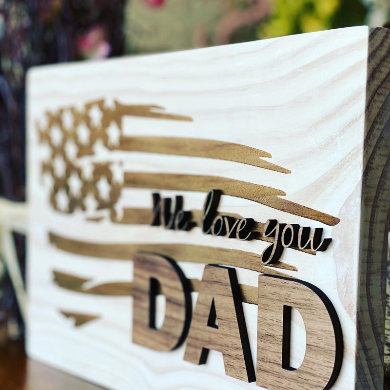 Personalized Tattered Flag Sign