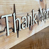 Thank You Engraved Industry Sign
