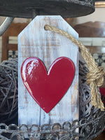 Pallet Wood Rustic Heart Tag