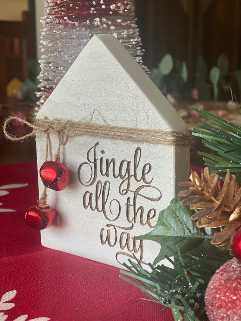 Mini Wood House Jingle All the Way