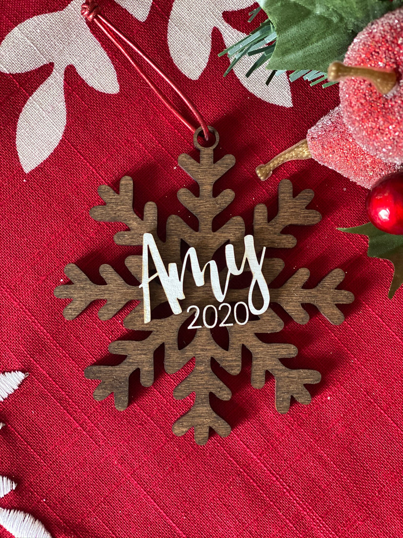 Personalized Name Snowflake Ornament