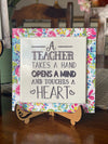 Teacher Engraved Tile Touches a Heart