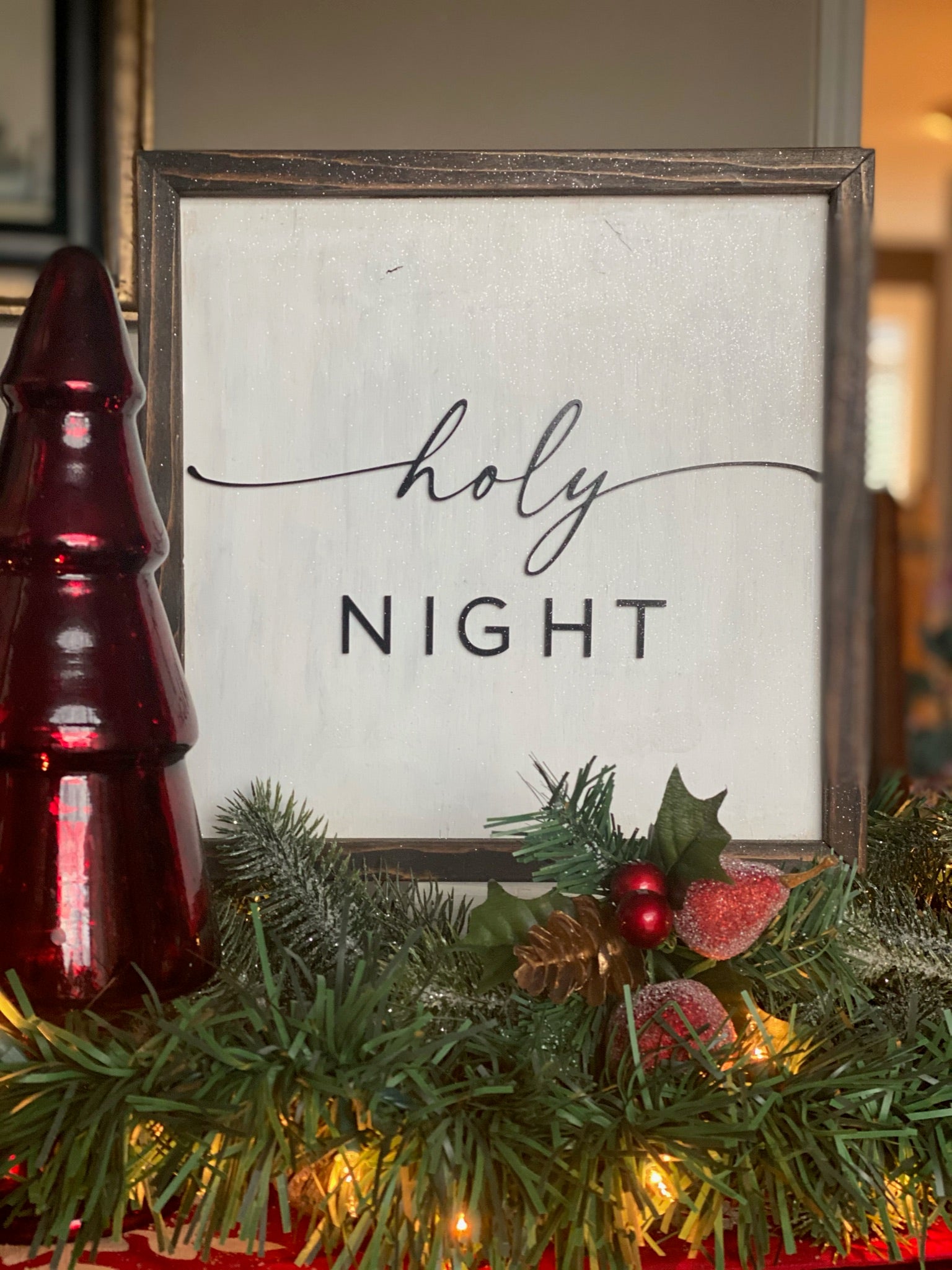 Oh Holy Night I 11x16 inch Wood Sign