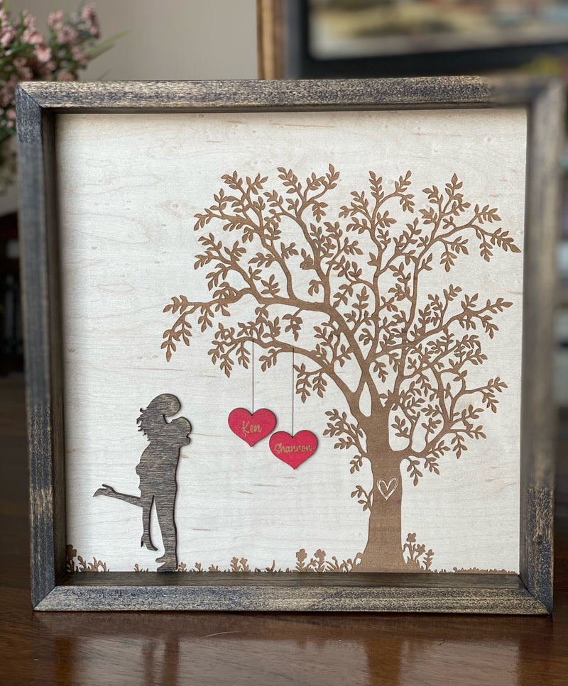Framed Personalized Love Tree 10x10