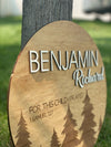 Pesonalized Forest Scene Name Sign