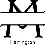 Round Monogram Name Sign