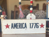 Freedom or America 1776 Red, White and Blue Wood Block