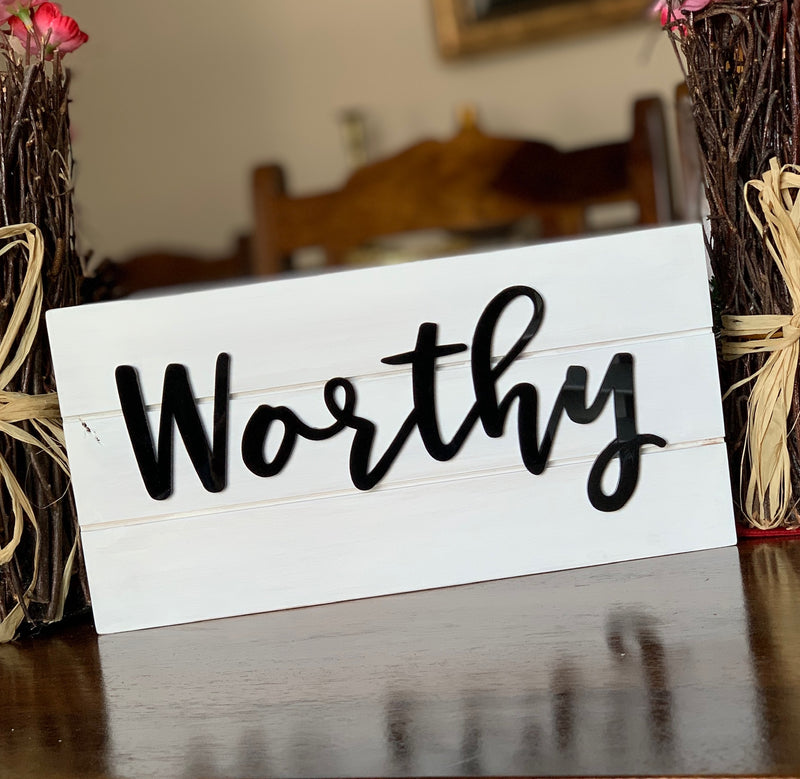 Personalized Inspirational Word Sign
