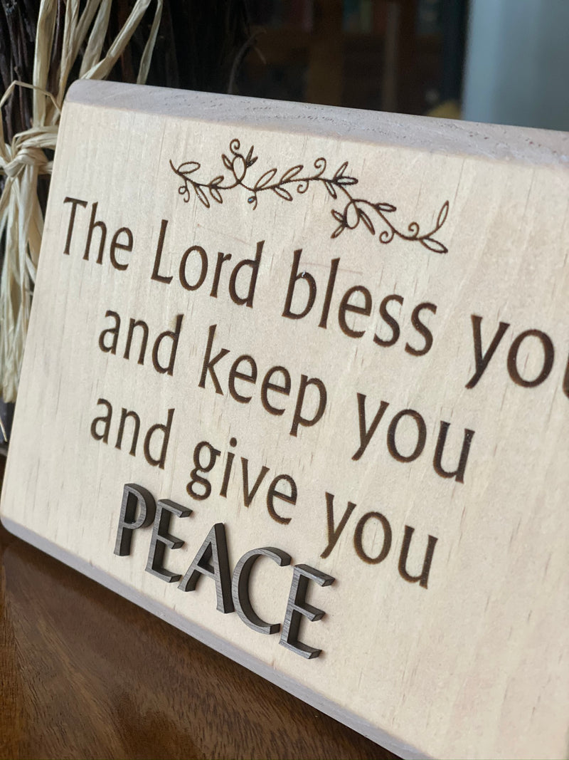 Favorite Scripture 5 x 8 Beveled Wood Sign