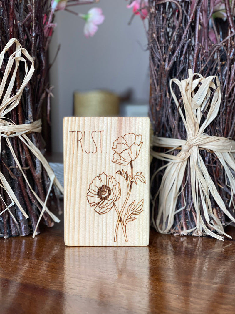 3.5 x 4 Inspirational Wood Blocks