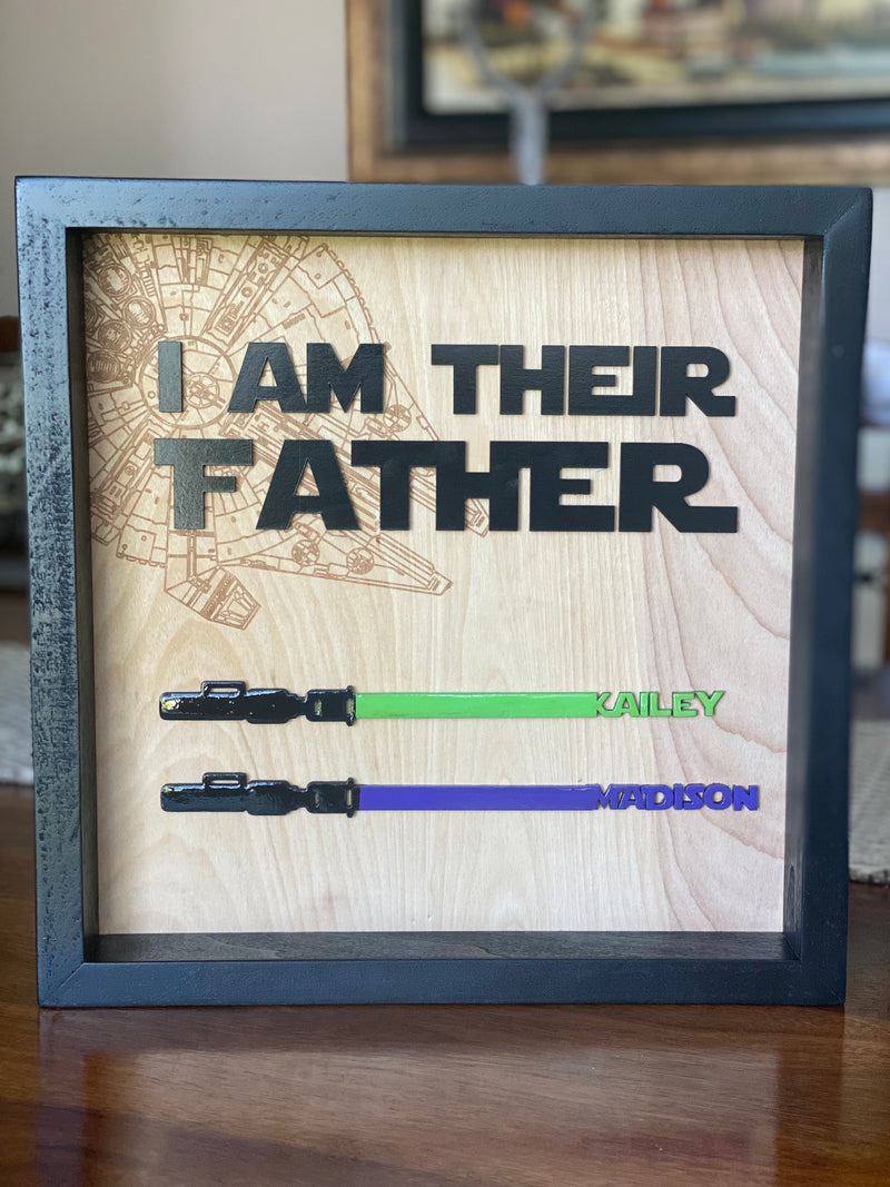 12 x 12 Star Wars I Am Your/Their Father Sign