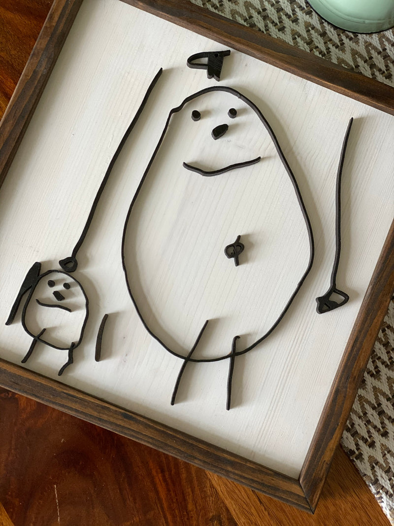 Laser Cut Kids Drawing or Sentiments