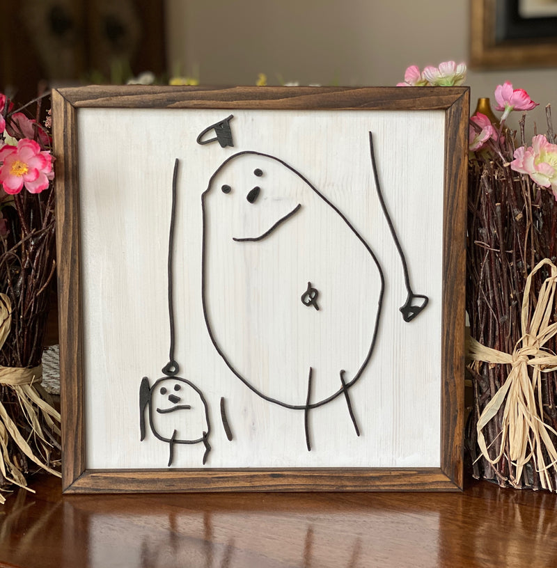 Laser Cut Kids Drawing or Sentiments