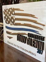 Personalized Tattered Flag Sign
