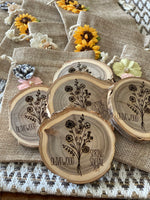 Custom Wood Round Magnet Party Favors