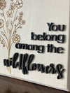 Wildflowers Wood Sign