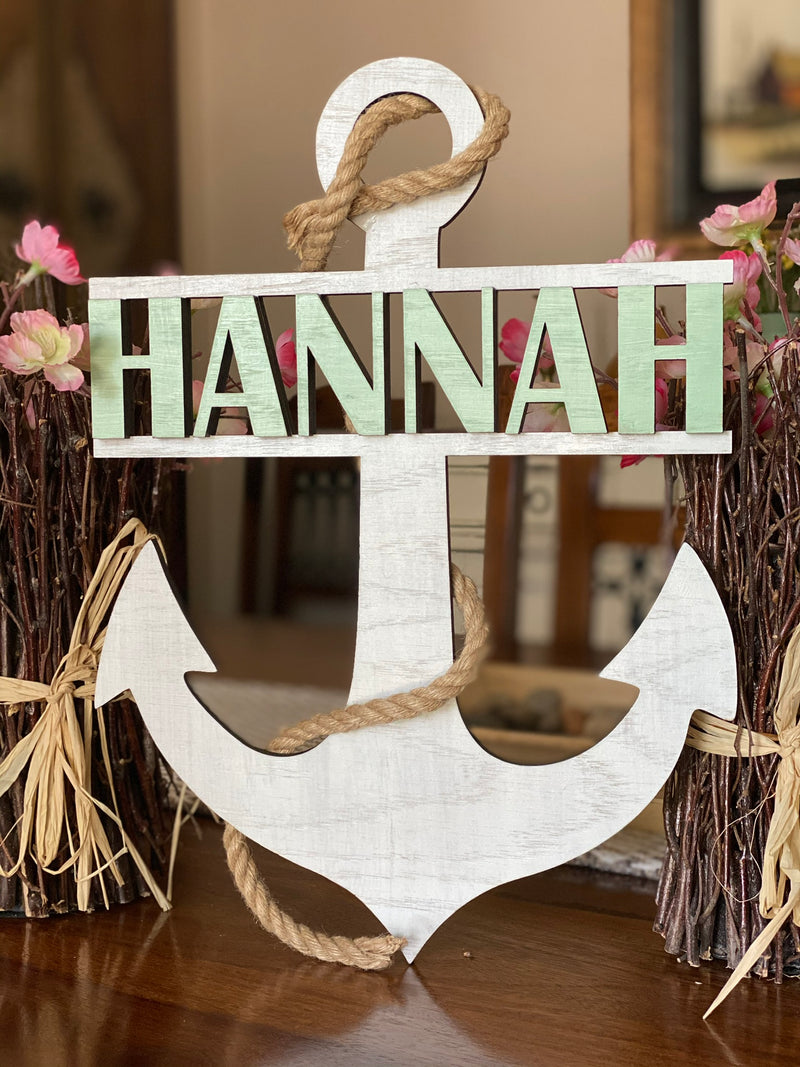 Personalized Anchor Nursery Name Sign