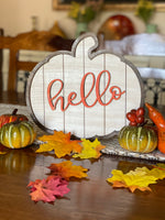 Hello Pumpkin Fall Sign