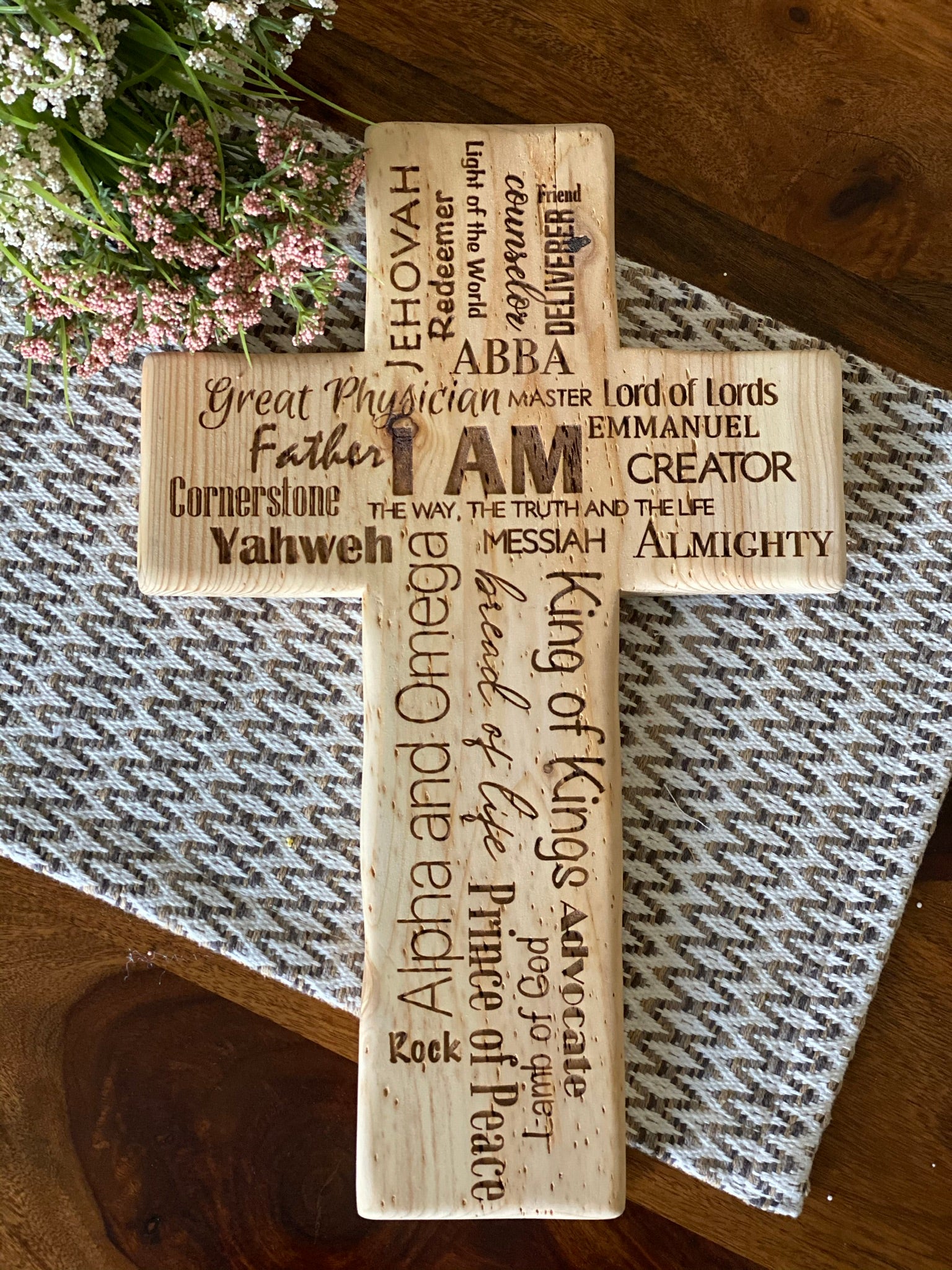 Names of God Wooden Cross – Mountain Edge Designs