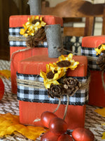 Rustic Wood Pumpkin Set