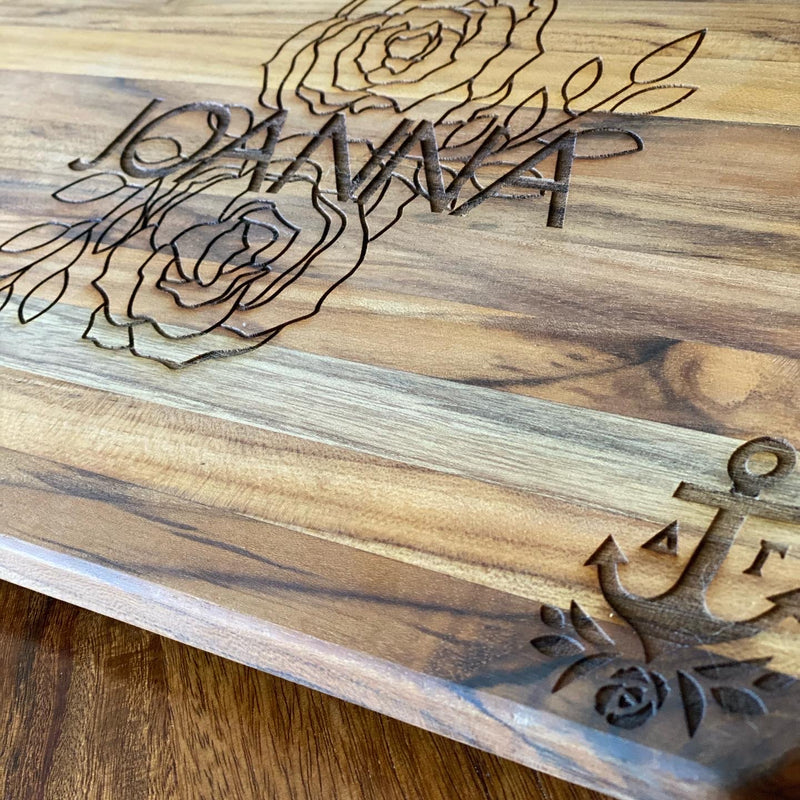 Personalized Teak Wood Cutting Boards