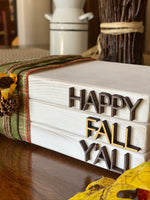 Fall Wood Book Stack
