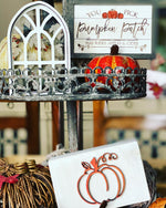 Fall Tiered Tray Decor Laser Cut Pumpkin