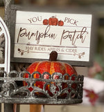 Fall Tiered Tray Framed Pumpkin Patch Mini Sign