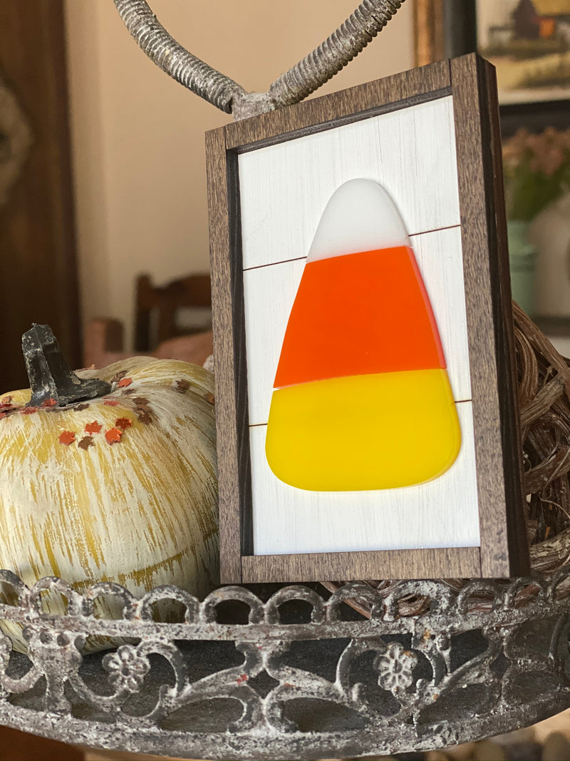 Tiered Tray Candy Corn Decor