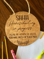 Virtual Learning/Homeschooling Door Tag