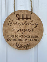Virtual Learning/Homeschooling Door Tag