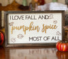 Pumpkin Spice Shelf Sitter 13x7.5
