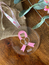 Delta Gamma Anchor Breast Cancer Ornament