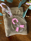 Delta Gamma Anchor Breast Cancer Ornament