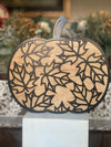 Ornate Floral Pumpkins with Stand