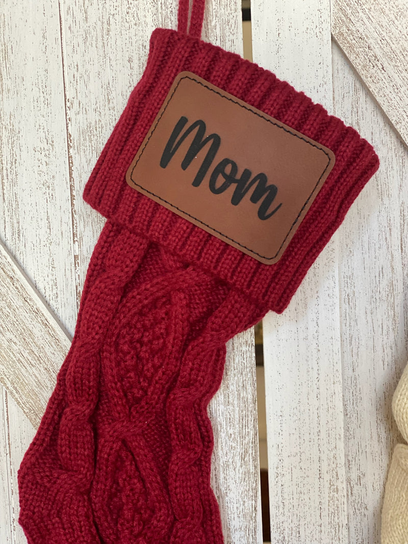 Cable Knit Personalized Stocking