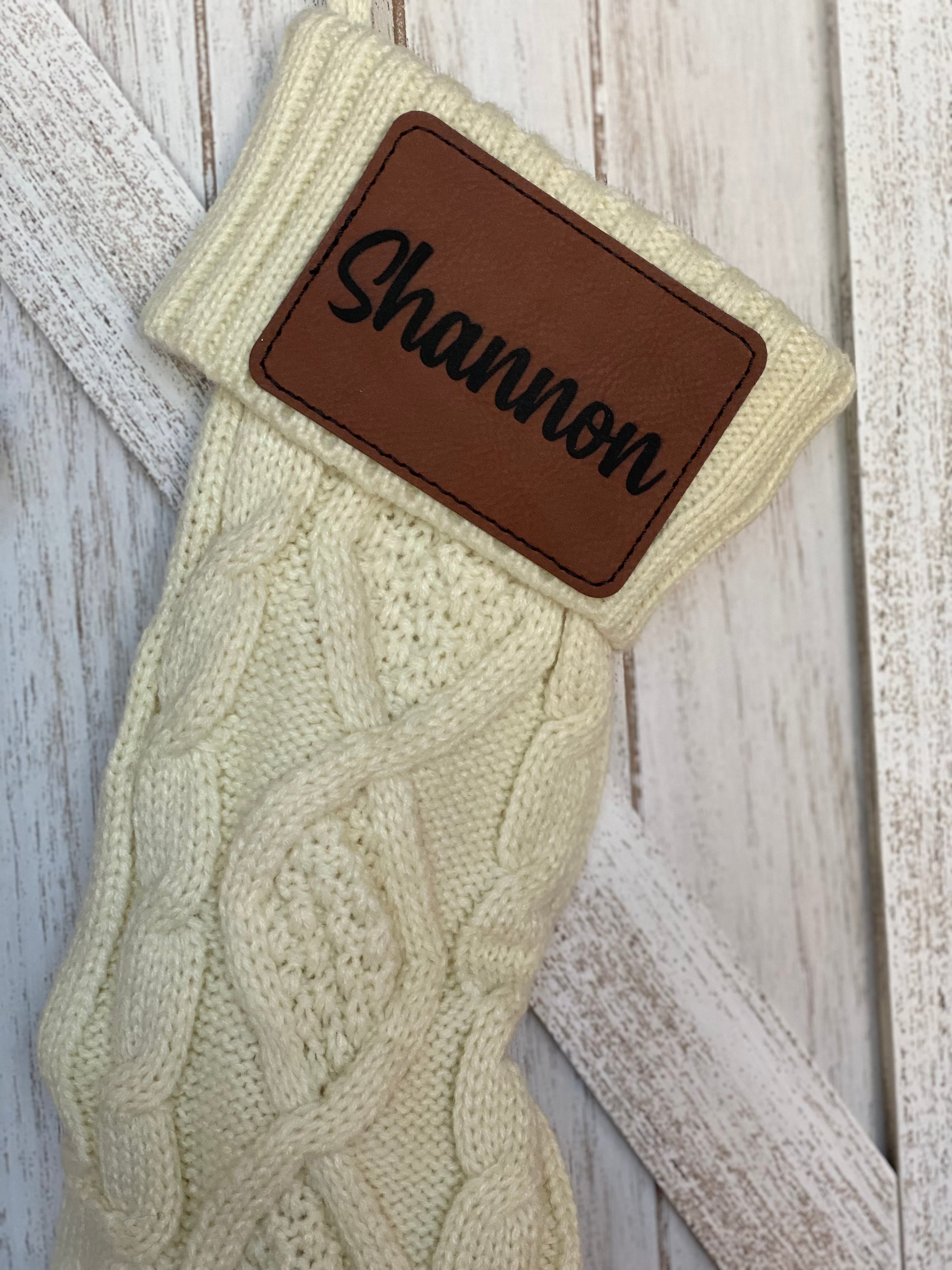 Cable Knit Personalized Stocking