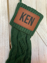 Cable Knit Personalized Stocking