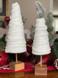 Pair of Pink or White Yarn Trees
