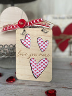Cut Out Hearts Wood Tiered Tray Decor