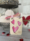 Cut Out Hearts Wood Tiered Tray Decor